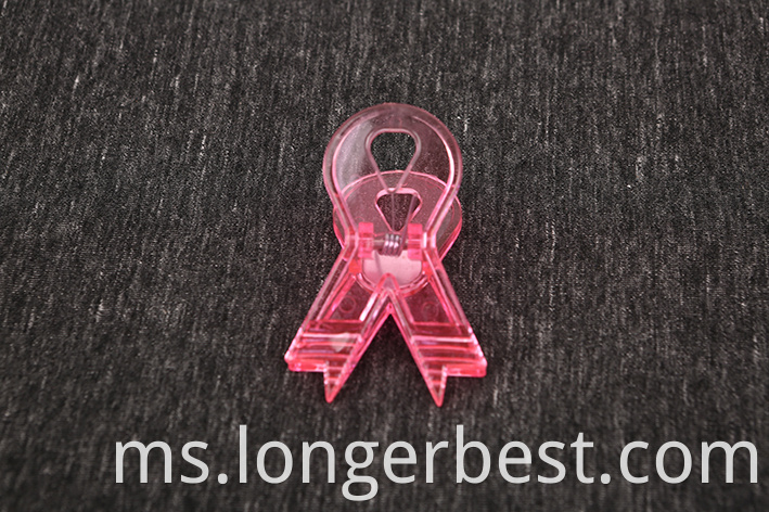 Pink ribbon magnetic clips